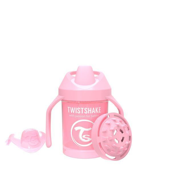 Twistshake boca sa ruckom 230ml roze